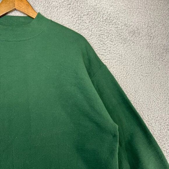 Vintage Blank Sweatshirt Women's Large / XL Green USA Made Streetwear USA 90s - Picture 4 of 12